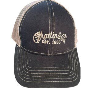 Martin & Co. Est. 1833 Black & Tan Mesh Trucker Hat Adj City Music